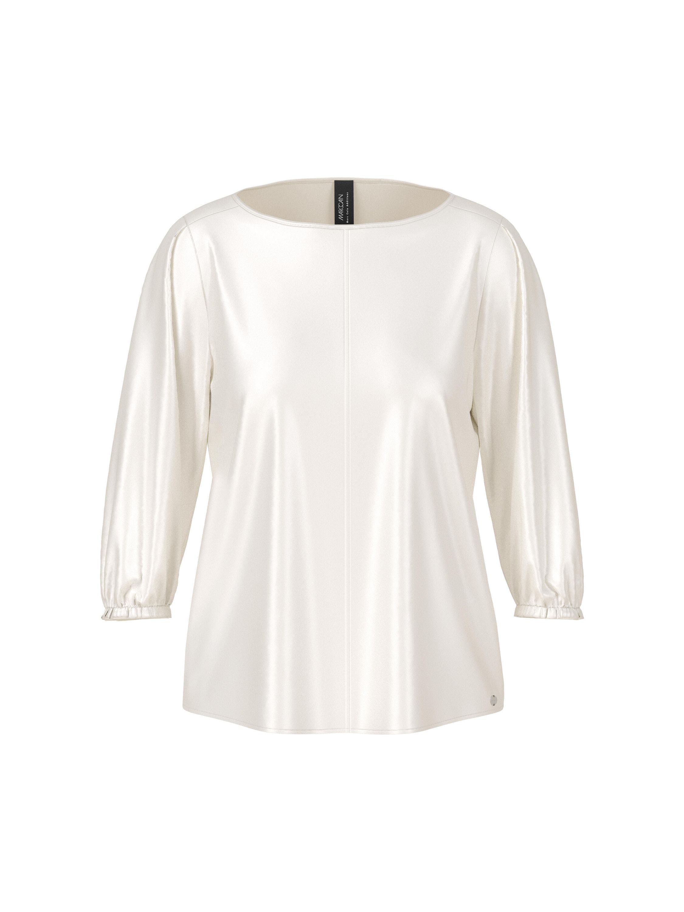 Bluse in Seide - 110 - Creme