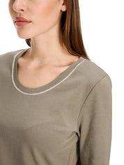 Langarmshirt aus Baumwolle - 581 - Khaki