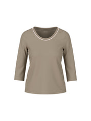 Langarmshirt aus Baumwolle - 581 - Khaki