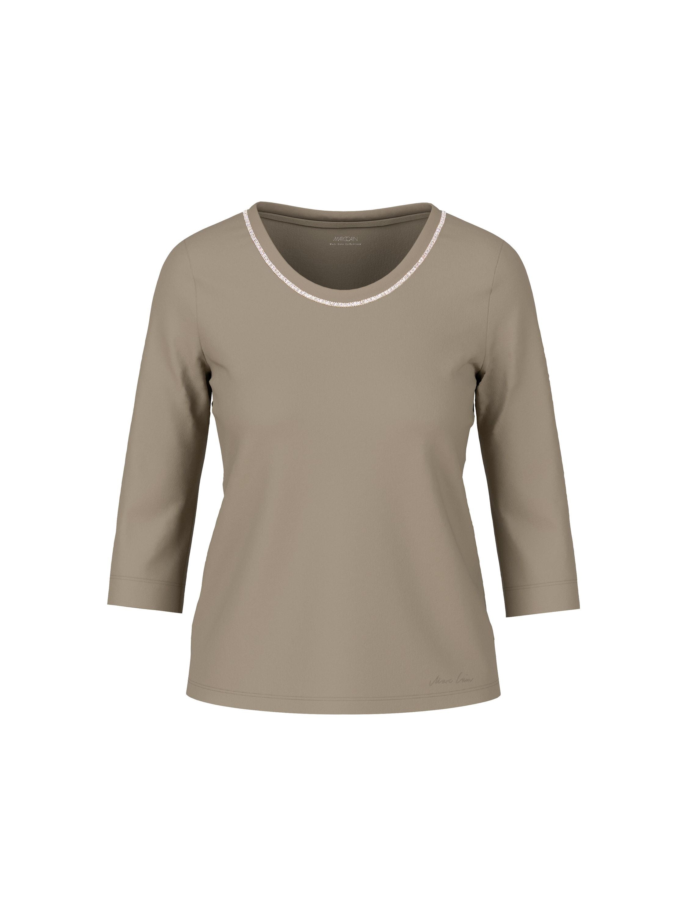 Langarmshirt aus Baumwolle - 581 - Khaki