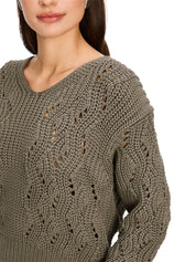 Strickpullover aus Viskosemix - 581 - Khaki