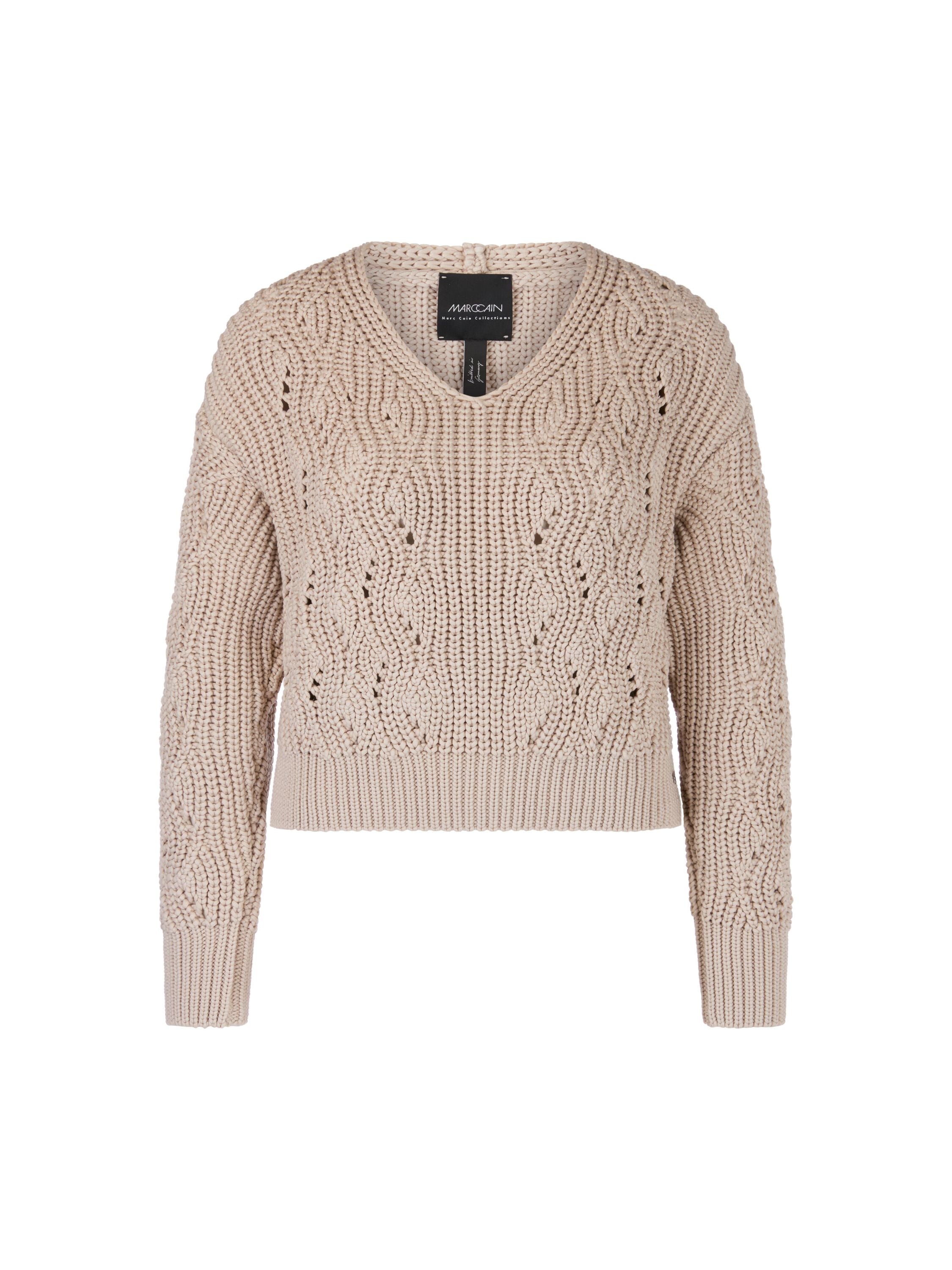 Strickpullover aus Viskosemix - 127 - Beige