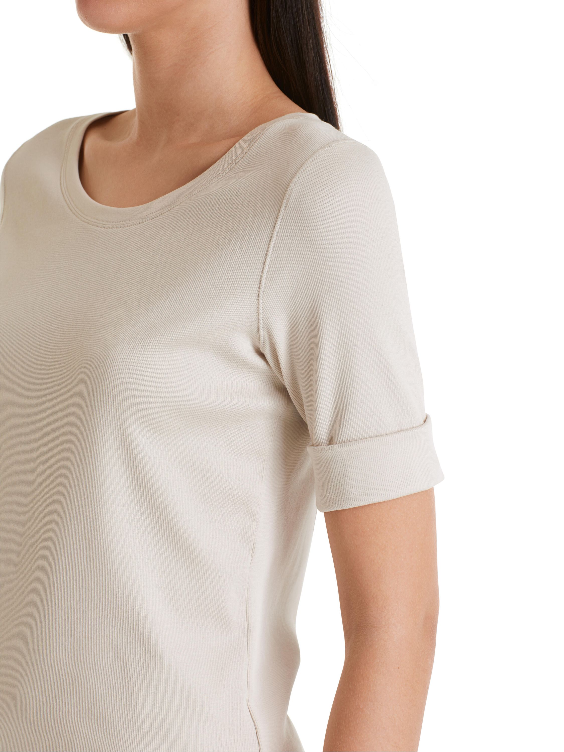 T-Shirt gerippt aus Baumwolle - 182 - Creme