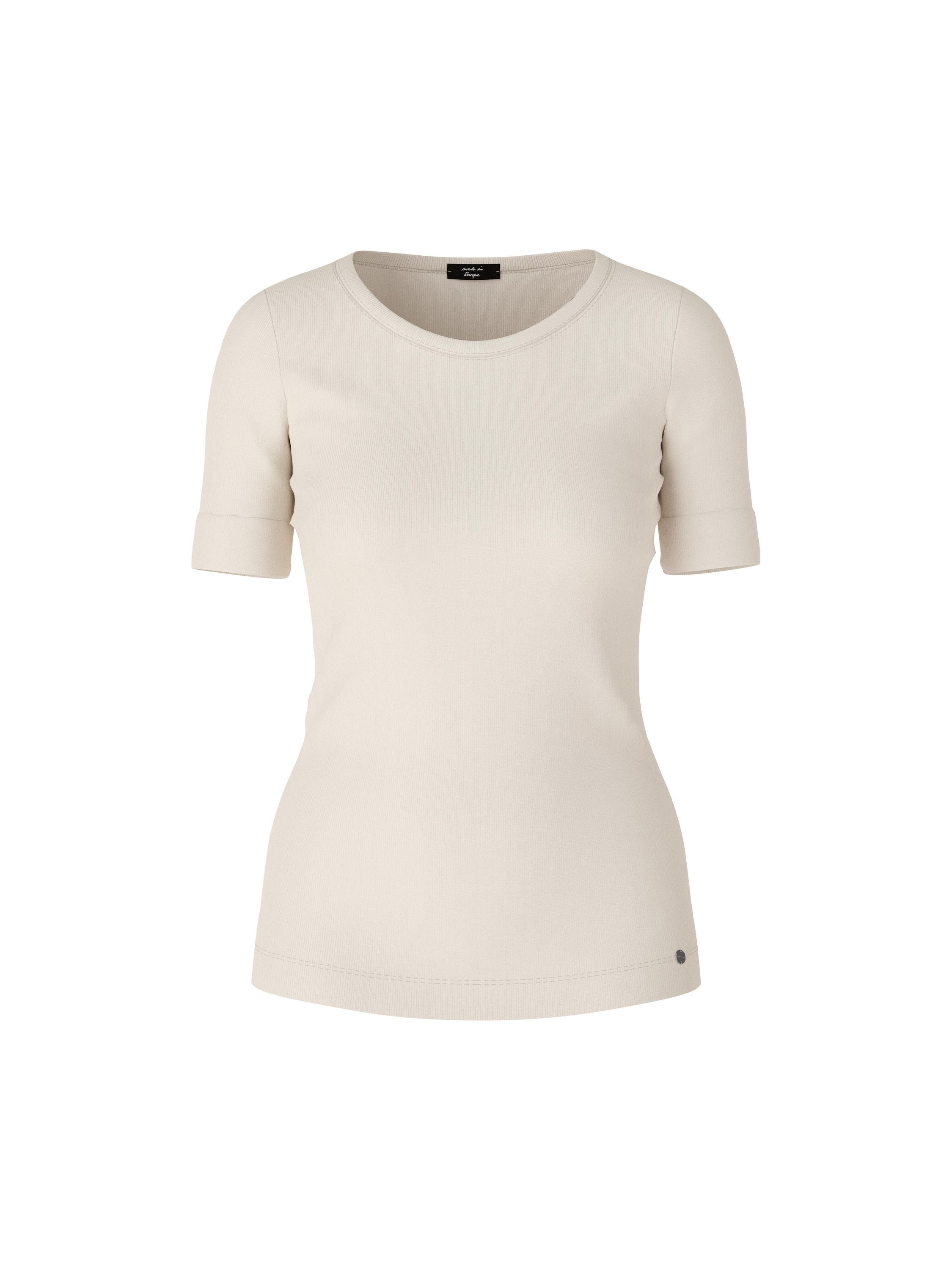 T-Shirt gerippt aus Baumwolle - 182 - Creme