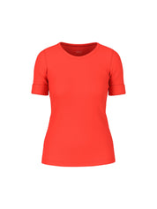 T-Shirt aus Baumwoll-Ripp - 278 - Rot