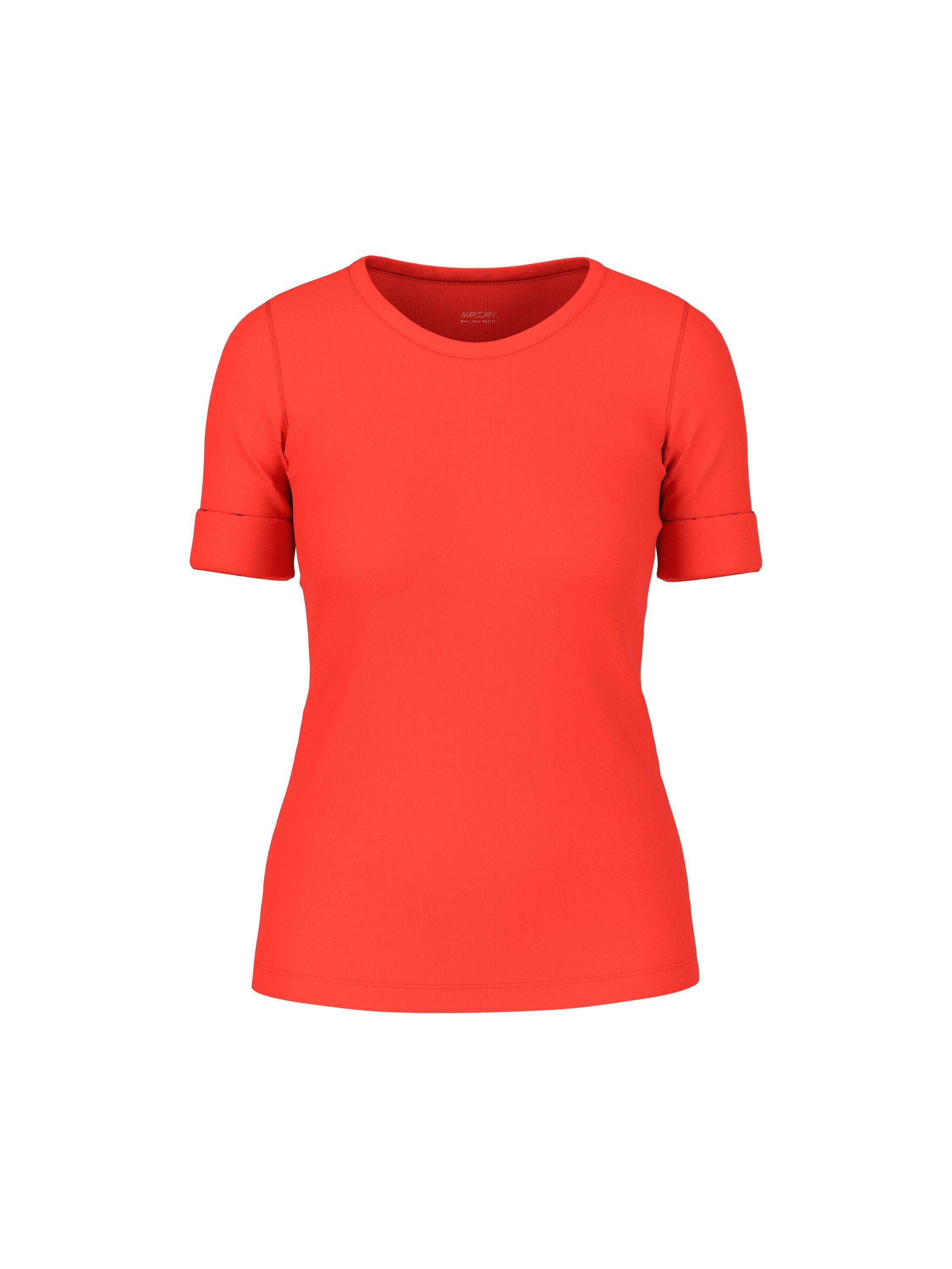 T-Shirt aus Baumwoll-Ripp - 278 - Rot