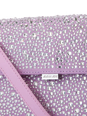 Schultertasche mit Glitzersteinen - 764 - Violett