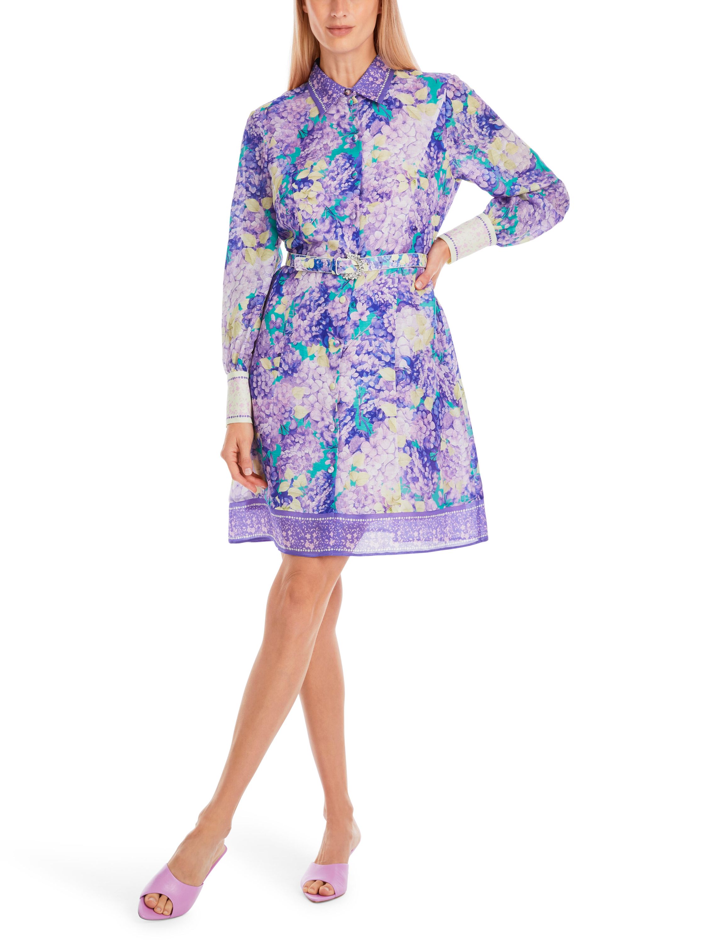 Hemdblusenkleid floral - 764 - Violett