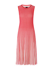 Strickkleid Midi aus Viskosemix - 271 - Rot