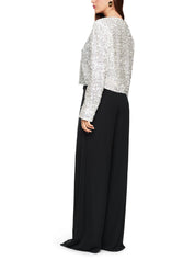 Bolero-Jacke mit Pailletten - 110 - Weiß