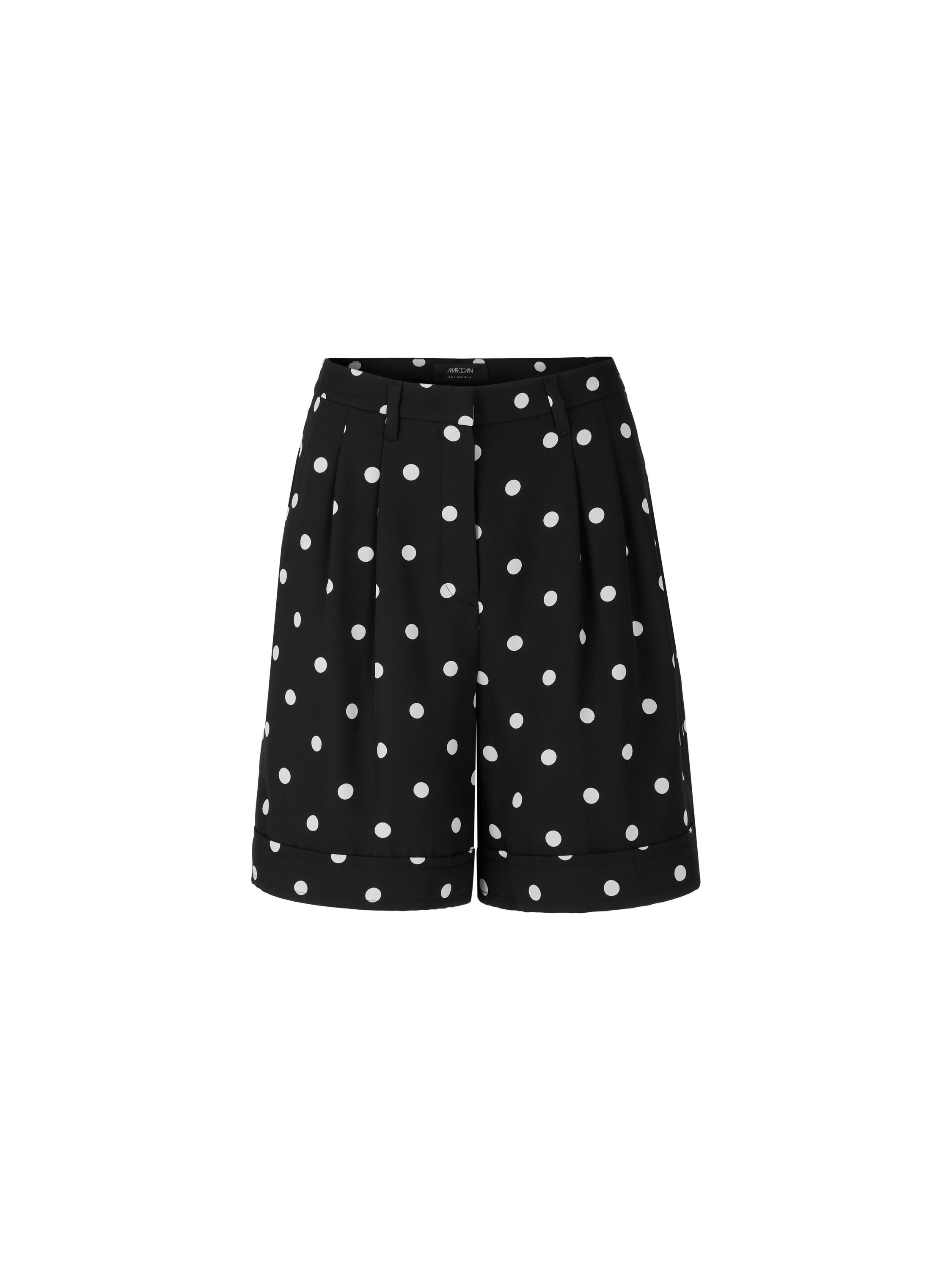 Shorts Relaxed Fit mit Polka Dots - 910 - Schwarz