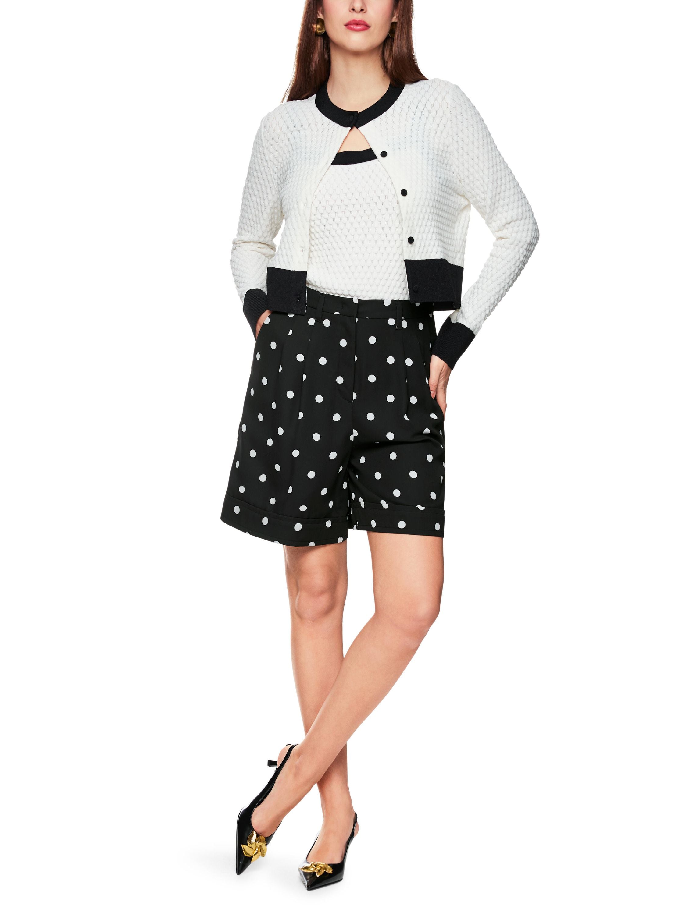 Shorts Relaxed Fit mit Polka Dots - 910 - Schwarz