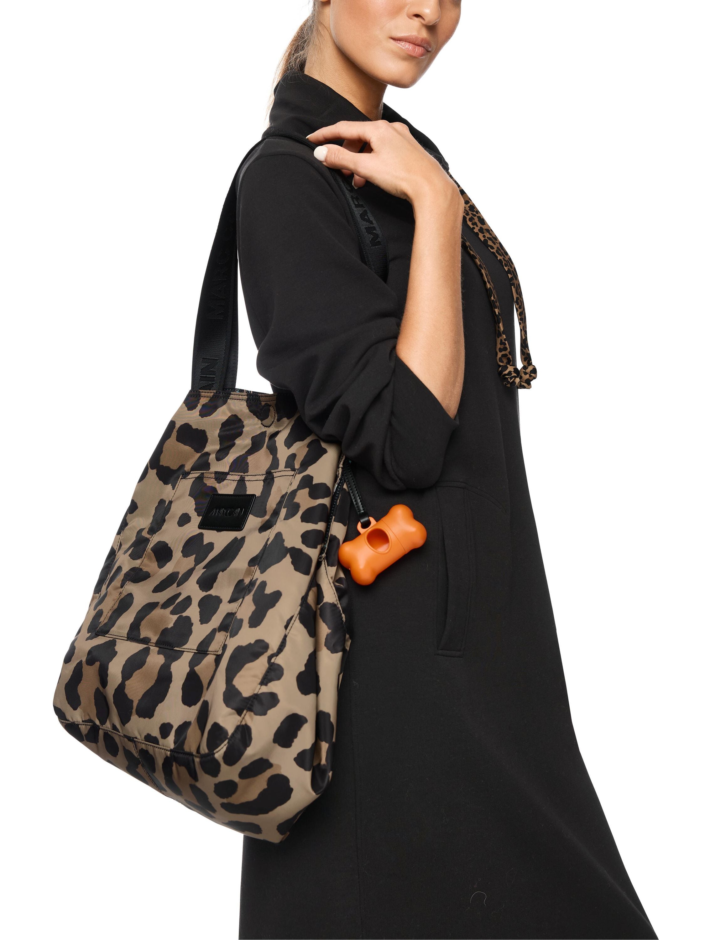 Wendbare Shopper-Tasche mit Print - 624 - Braun
