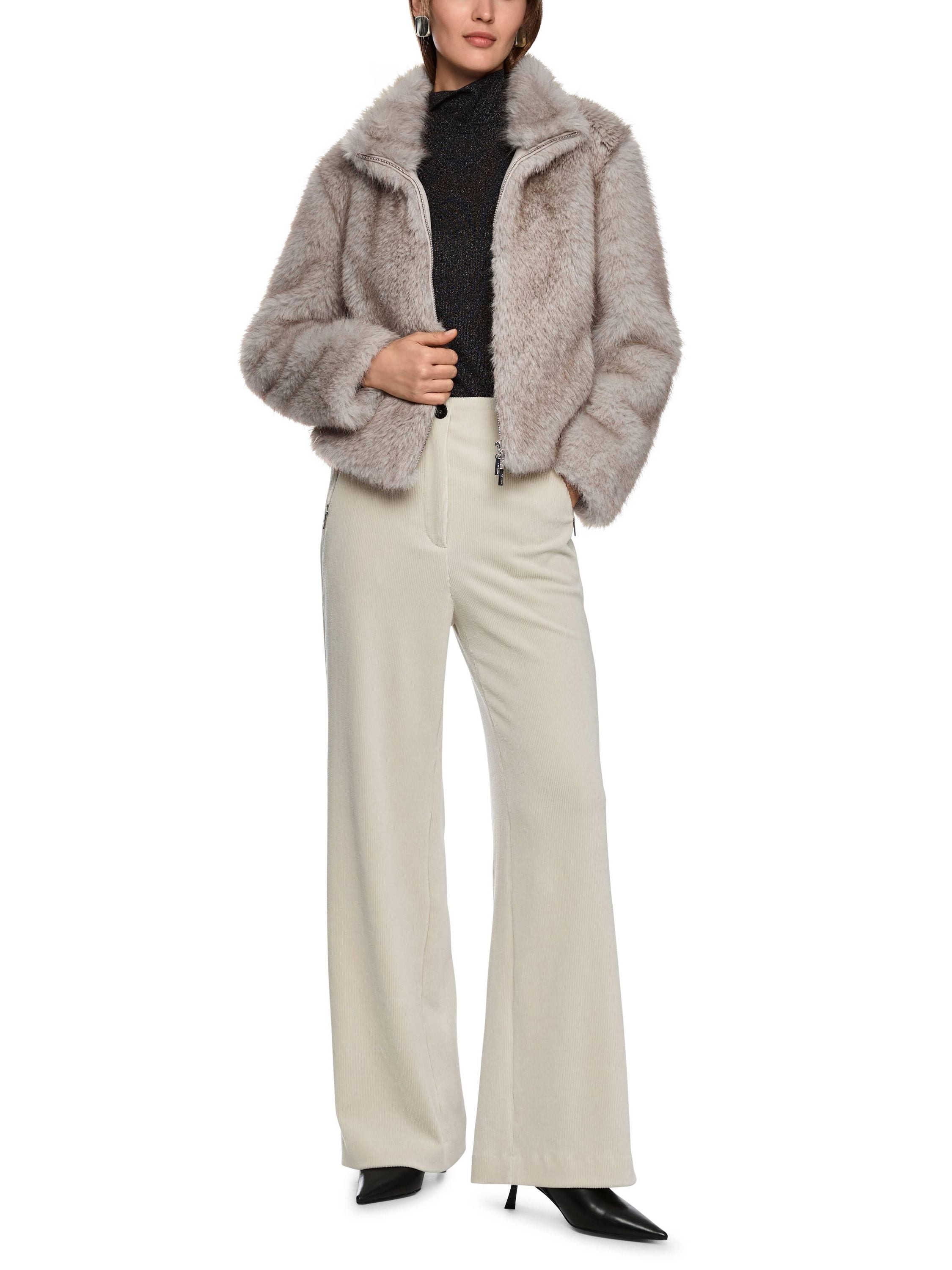 Übergangsjacke aus Fun Fur - 182 - Beige