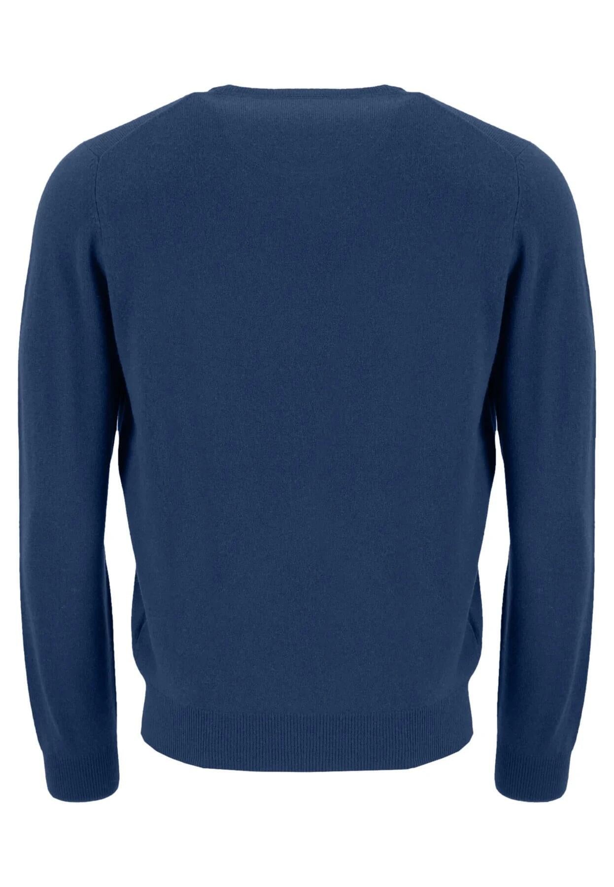 Feiner Strickpullover - 680-night - Blau