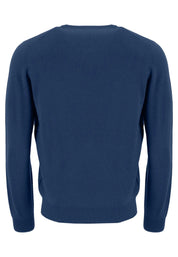 Feiner Strickpullover - 680-night - Blau