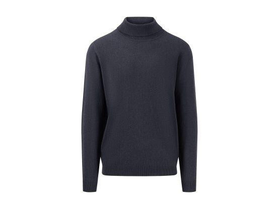 Rollkragenpullover aus Kaschmir - 690-navy - Blau