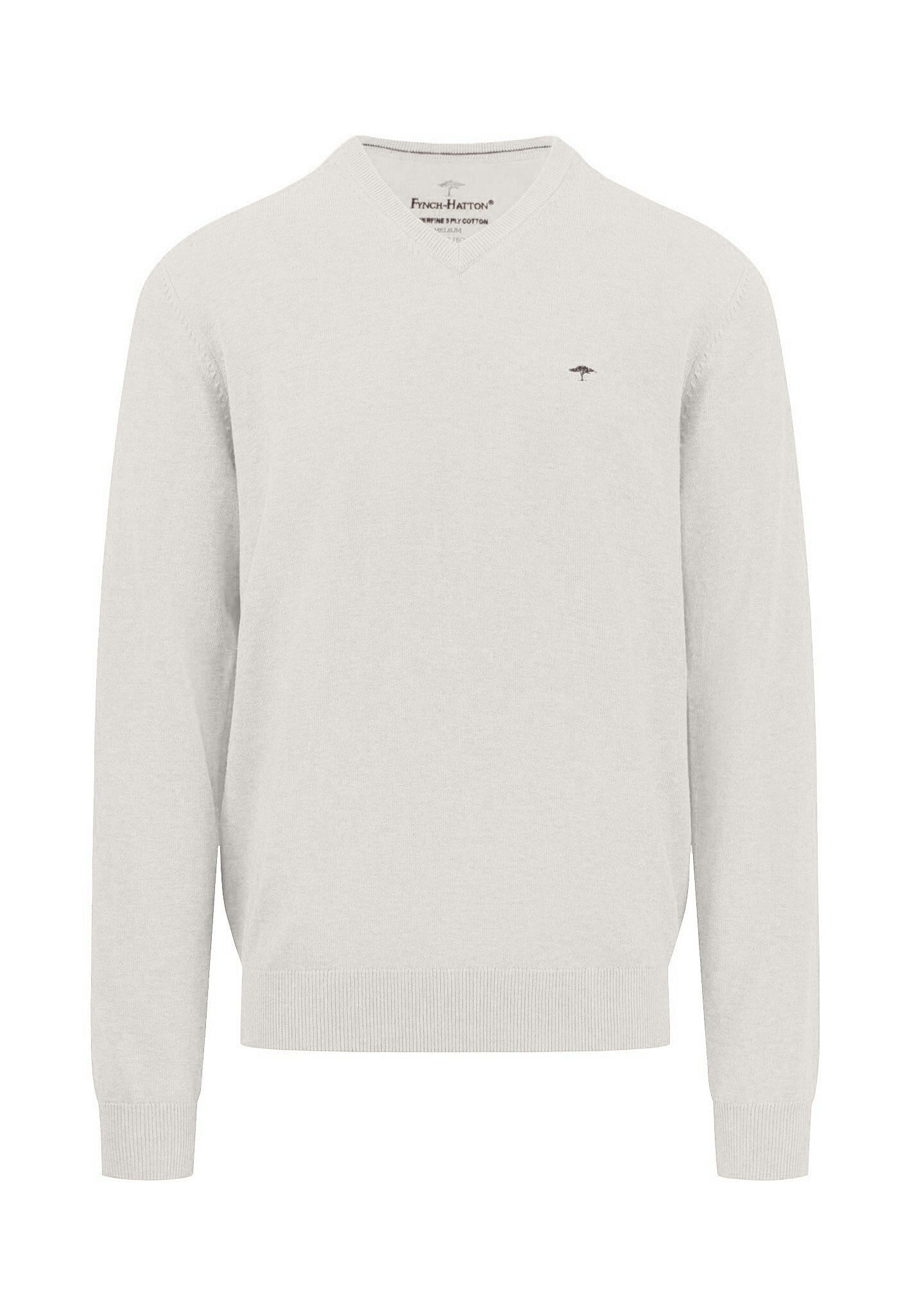 Baumwoll Pullover - 826-winter white - Grau