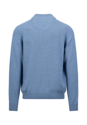 Strickjacke aus Baumwolle - 625-cloud blue - Blau