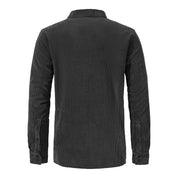 Cordhemd - 9990-black - Grau