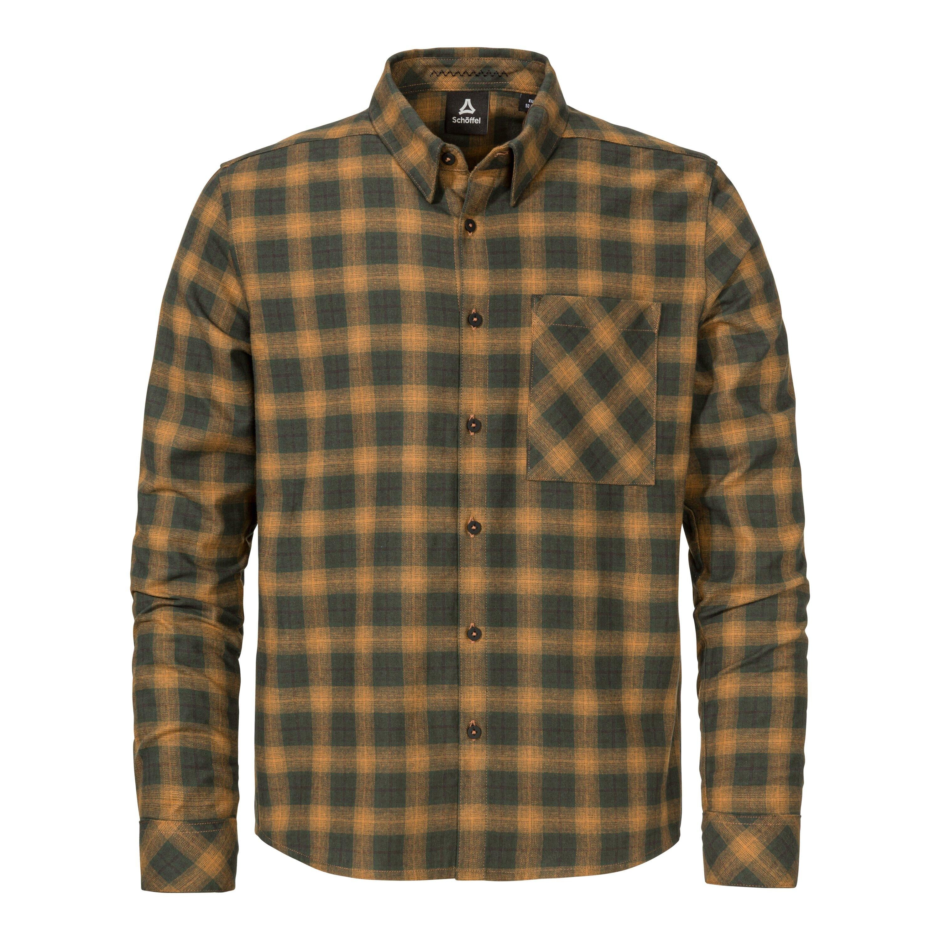 Flanellhemd KLEION Regular Fit - 4745-caramel - Braun