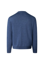 Strickpullover aus Merinowolle - 380 - Blau