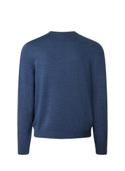 Strickpullover aus Merinowolle - 380 - Blau