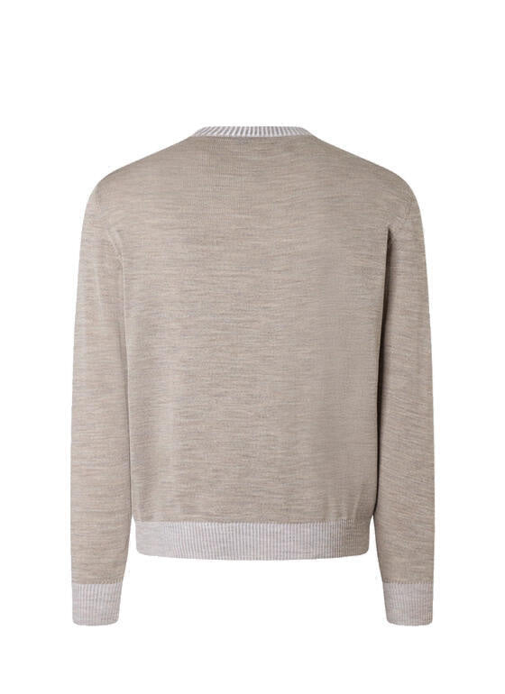 Strickpullover aus Merinowolle - 124 - Beige