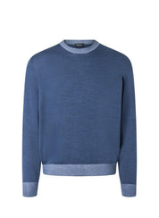 Strickpullover aus Merinowolle - 380 - Blau