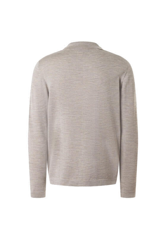 Strickjacke aus Merinowolle - 124 - Beige