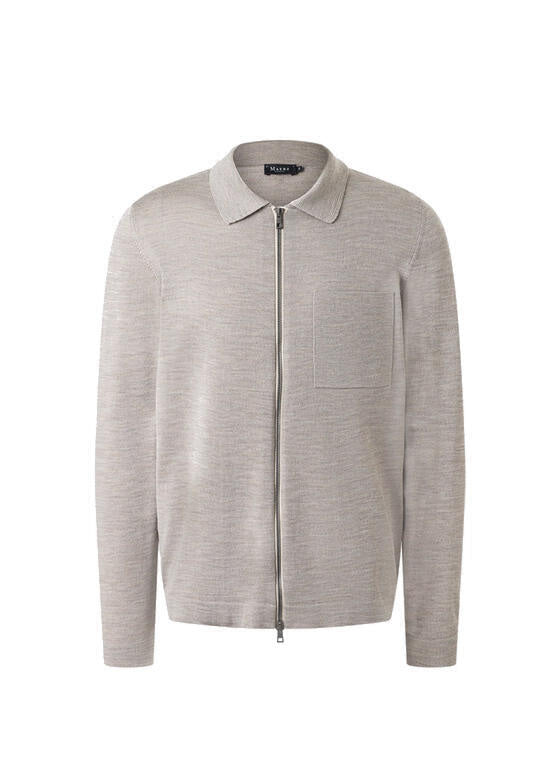 Strickjacke aus Merinowolle - 124 - Beige