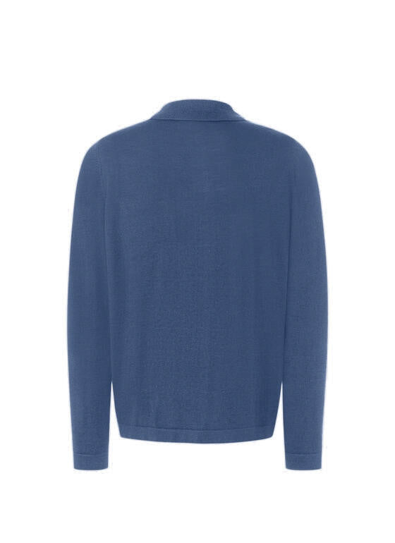 Strickjacke aus Merinowolle - 380 - Blau