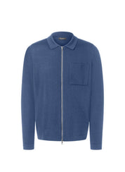 Strickjacke aus Merinowolle - 380 - Blau