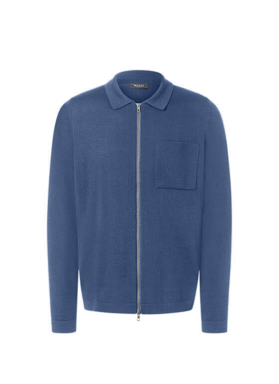 Strickjacke aus Merinowolle - 380 - Blau