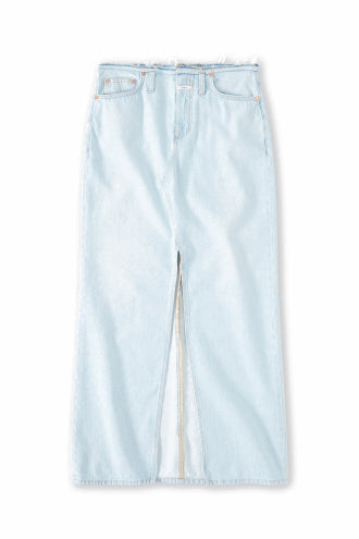 Maxi-Jeansrock mit Frontschlitz - LBL - Blau