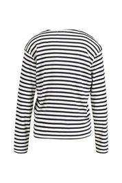 Langarmshirt - 568 - Blau | Weiß