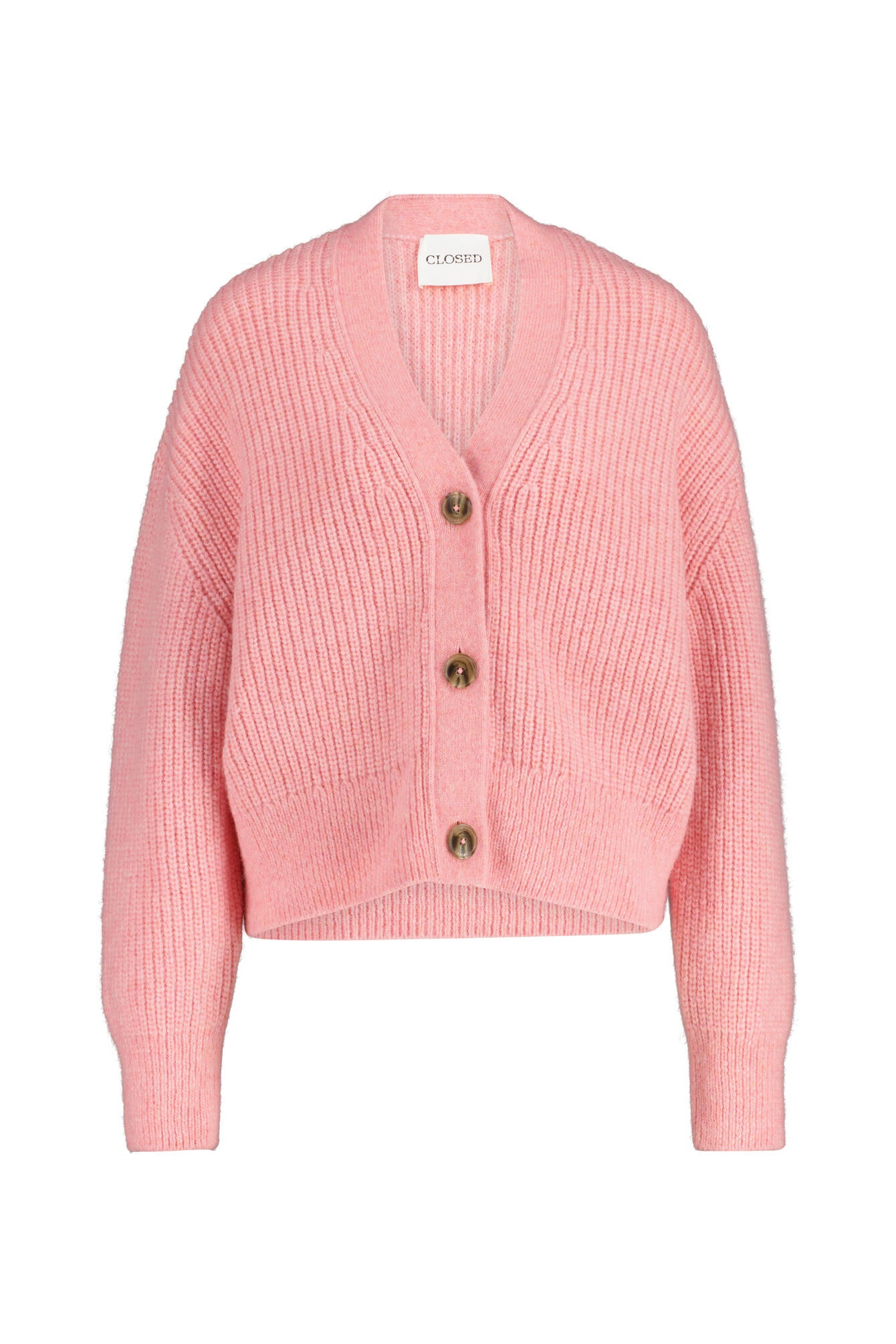 Strickcardigan mit V-Ausschnitt - 845 - Pink