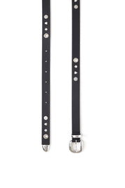 Ledergürtel mit Nieten - 100 - Schwarz