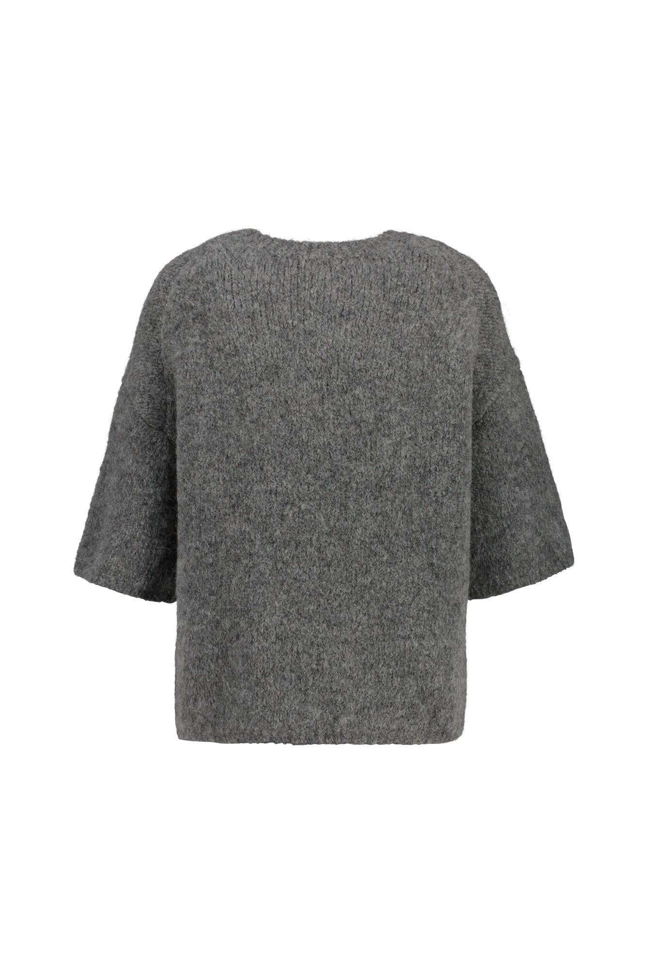 Strickpullover aus Alpaka-Wollmix - 164 - Grau