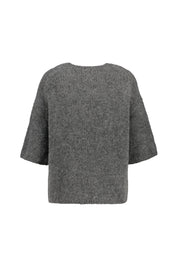 Strickpullover aus Alpaka-Wollmix - 164 - Grau