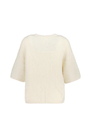 Strickpullover aus Alpaka-Wollmix - 218 - Weiß