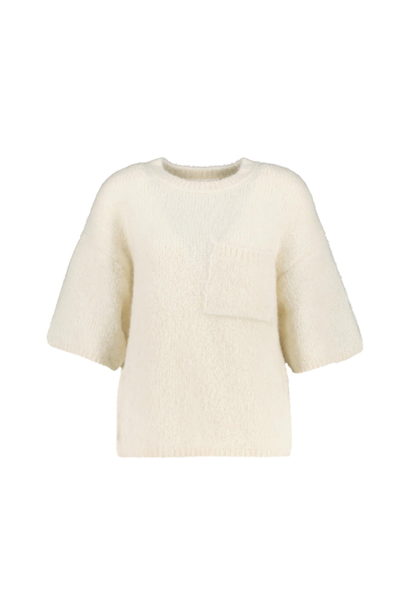 Strickpullover aus Alpaka-Wollmix - 218 - Weiß