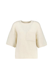 Strickpullover aus Alpaka-Wollmix - 218 - Weiß