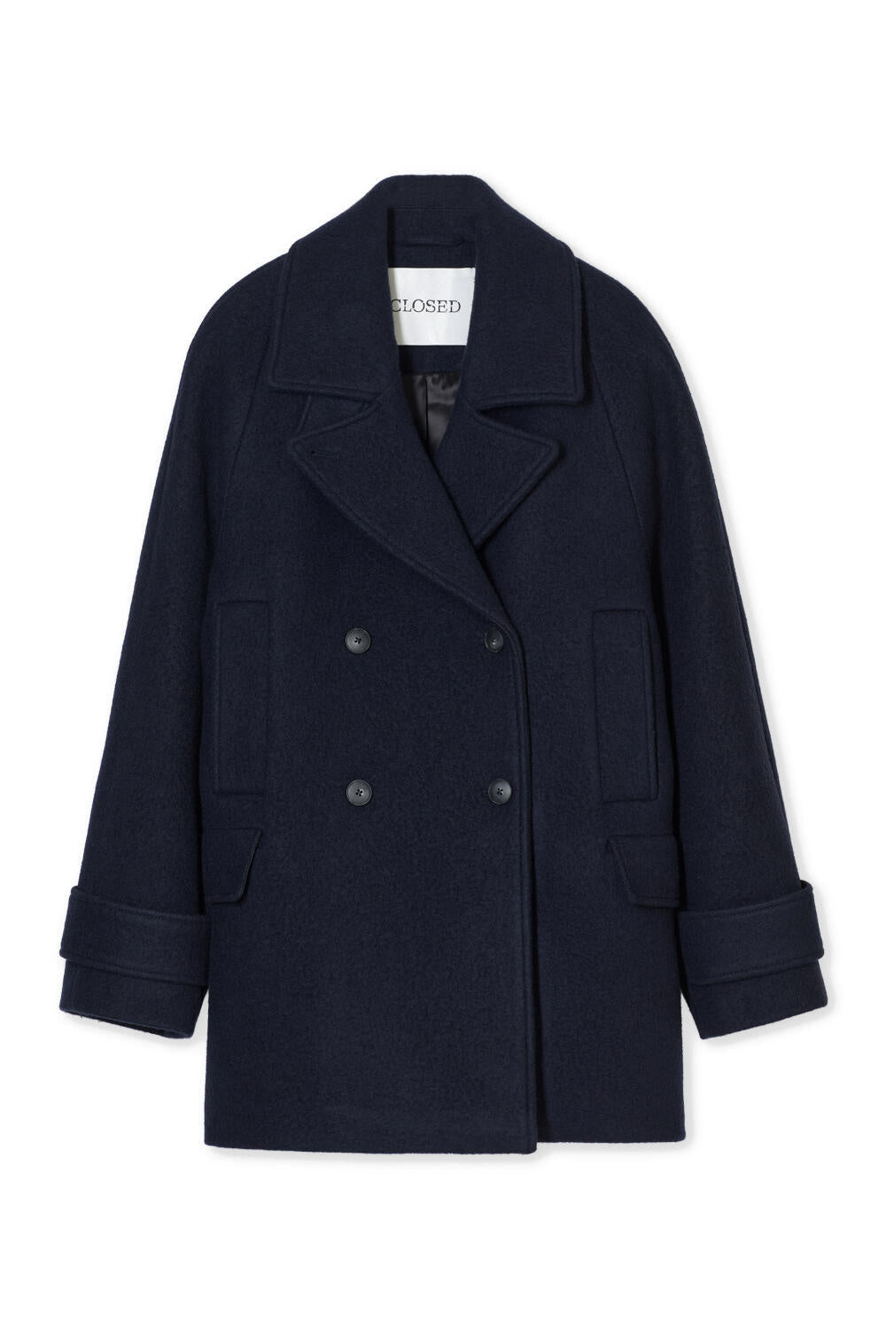 Wolljacke mit Reversekragen - 568 - Blau