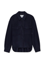 Übergangsjacke aus Schurwollmix - 568 - Blau