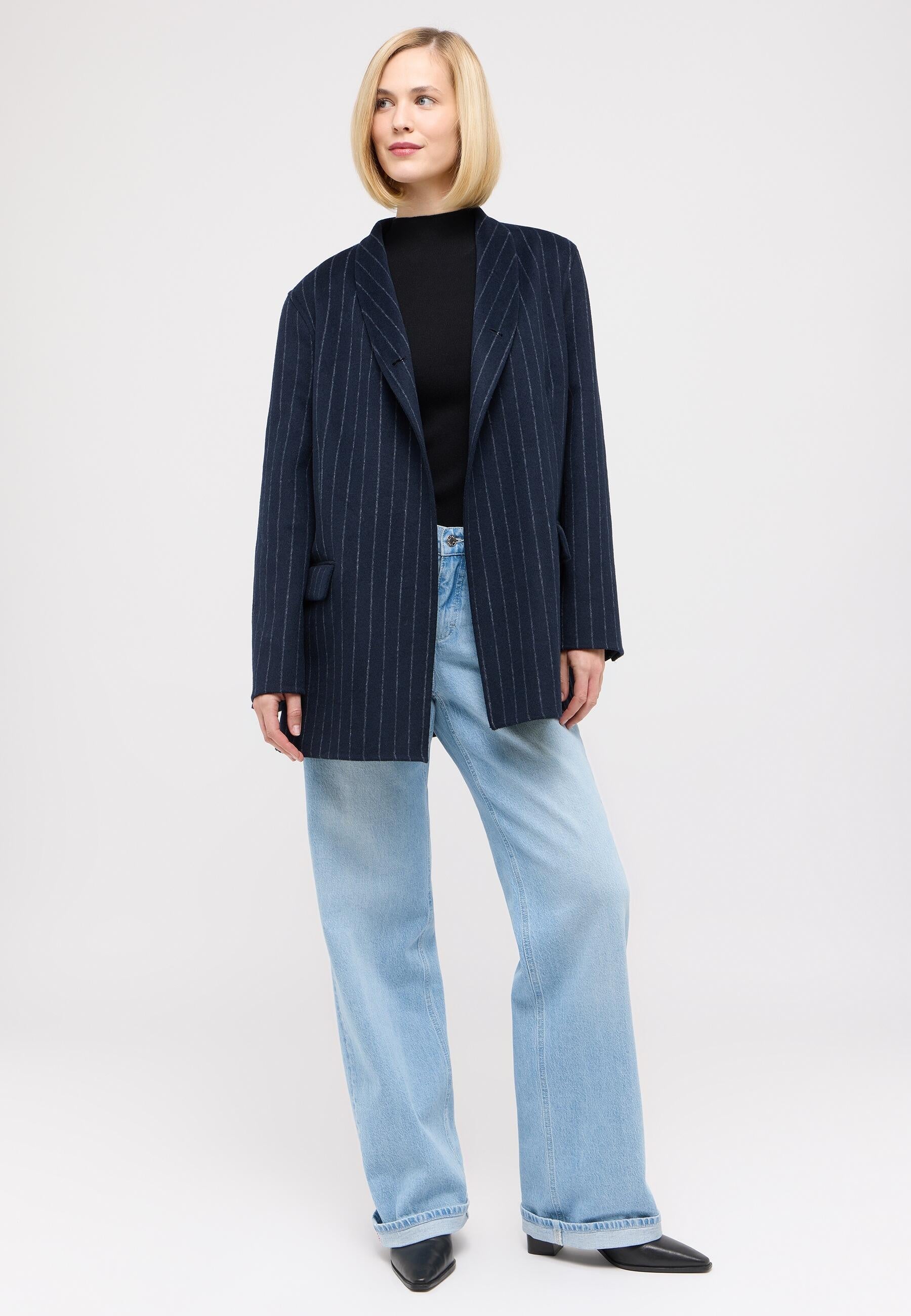 Jeans SELVEDGE Wide Leg - 35758-bleached blue random use - Blau