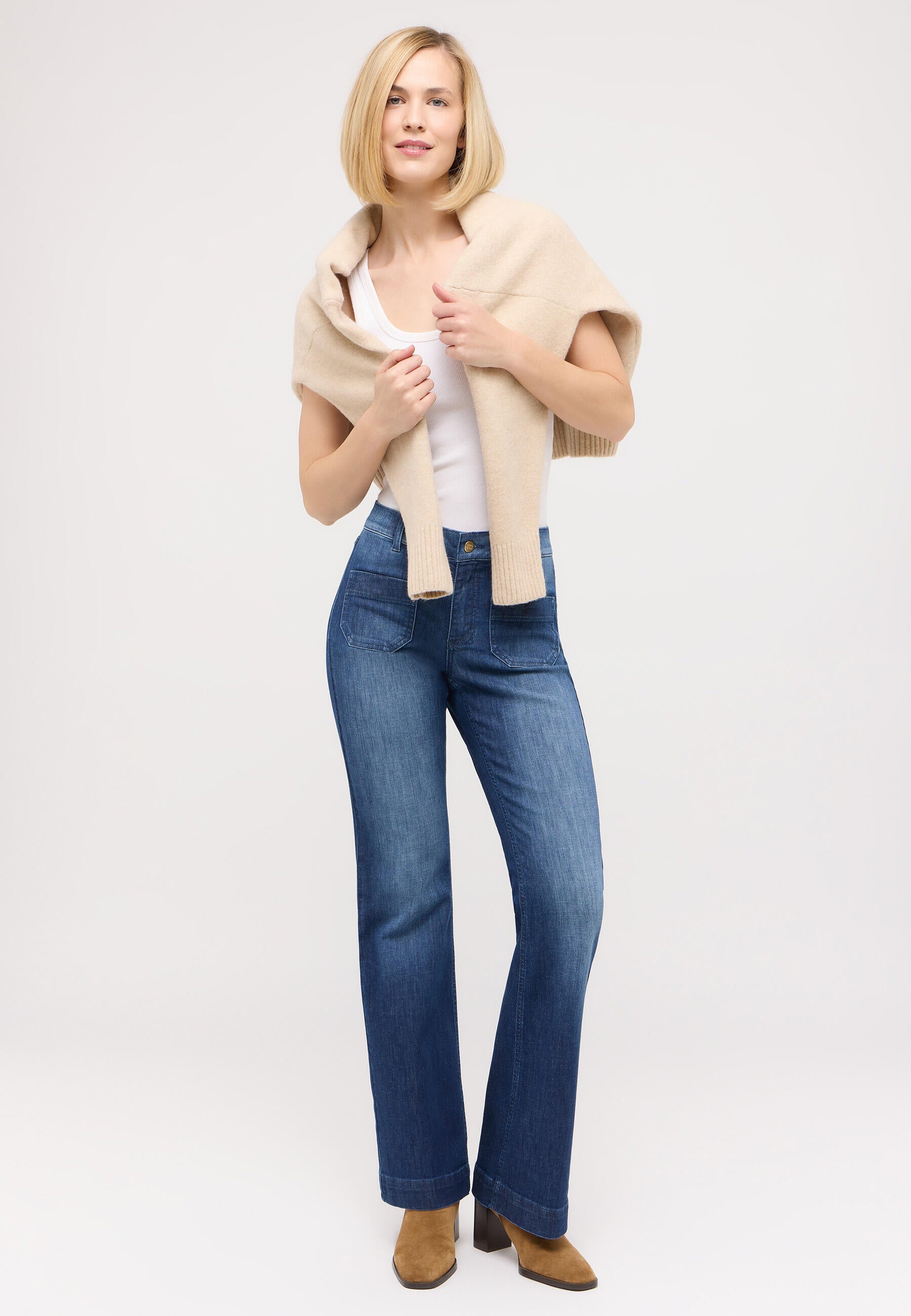 Jeans LENI Flared Fit - 325-blue used - Blau