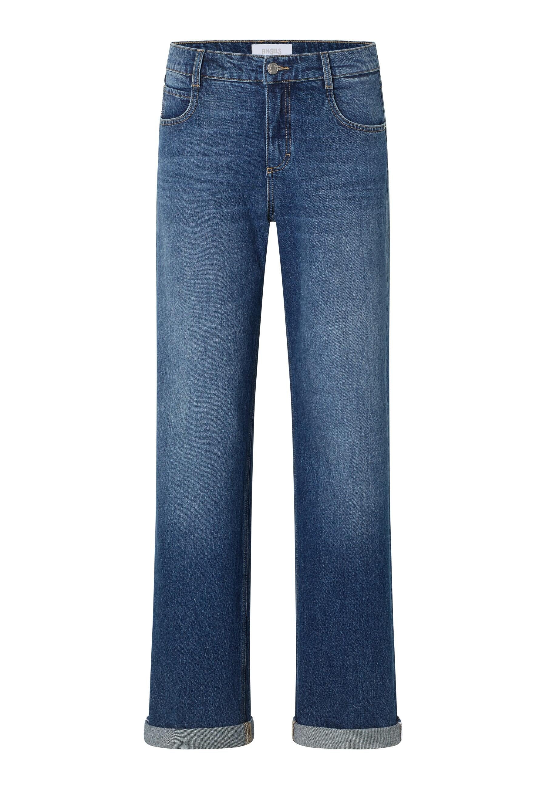 Jeans SELVEDGE Wide Leg - 33758-mid blue random used - Blau