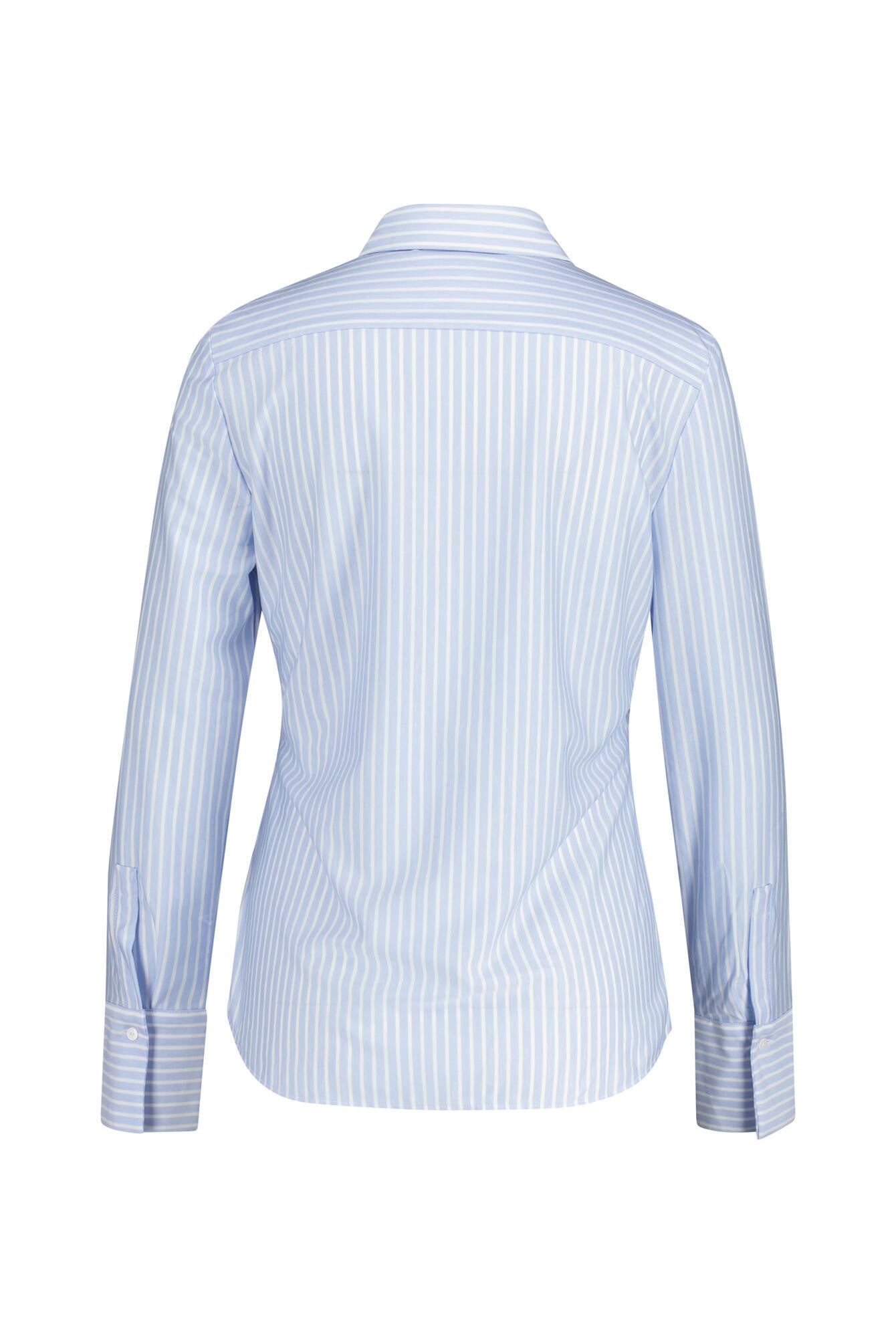Jersey-Bluse gestreift aus Baumwollmix - 12-mittelblau - Blau
