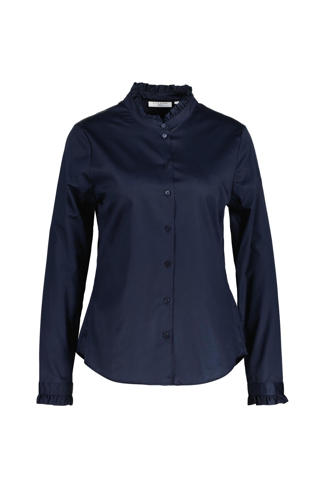 Bluse aus Baumwolle - 19-marine - Blau